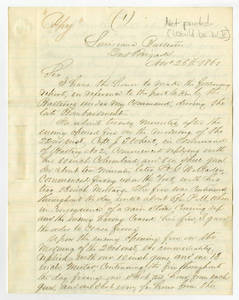 Report by Lt. Col. John A. Jaquess to Brig. Gen. Richard H. Anderson (copy)