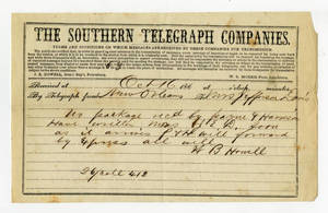 Correspondence to Mrs. Jefferson Davis