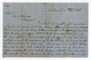 Letters to Edward Jenkins Harden, 1863 September - October
