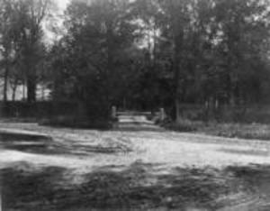 Entrance to Mission Park, circa. 1897