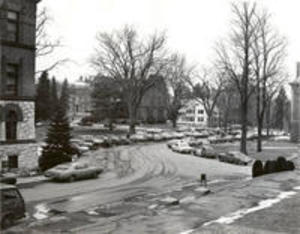 Williams College campus with Van Rensselaer House, 1973
