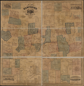 Topographical map of Hampshire County, Massachusetts