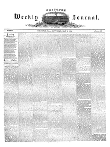 Chicopee Weekly Journal, May 6, 1854