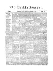 Chicopee Weekly Journal, February 2, 1856