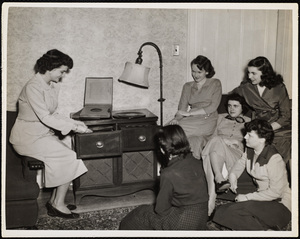 Howard Seminary for Women - Students playing records