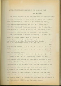 National Trap Business Meeting Minutes 1949-1953