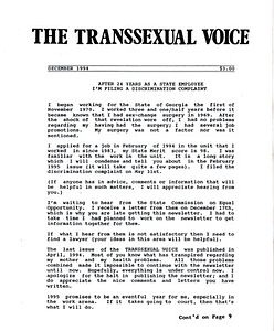 The Transsexual Voice (December 1994)