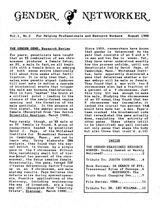 Gender Networker Vol. 1 No. 2 (August 1988)
