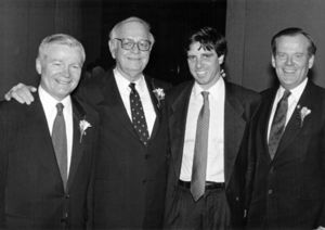 William M. Bulger, John Joseph Moakley, and Robert Kennedy, Jr. and James Brett at an event