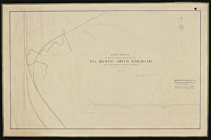 Plan & profile of the proposed connection of the Mystic River Railroad, with the Boston & Maine Railroad, in Somerville / Thomas Doane & John Doane Jr.
