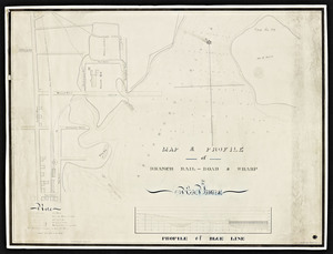 Map & profile of branch rail-road & wharf in New Bedford