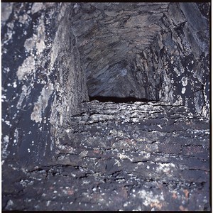 Historic chimney at Denvers Hotel, Downpatrick, dated to 1798 Rebellion