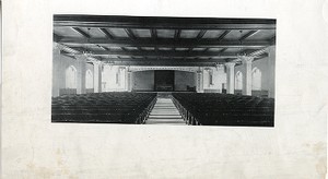 Bapst Library interior: old auditorium, empty