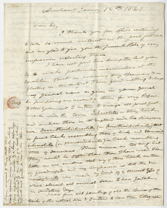 Edward Hitchcock letter to Benjamin Silliman, 1840 January 12