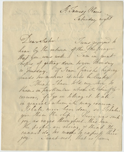 William Amherst letter to Jane Dalison Amherst, 1758