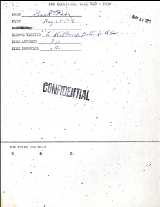 Citywide Coordinating Council daily monitoring report for South Boston High School's L Street Annex by Everett Blake, 1976 May 24