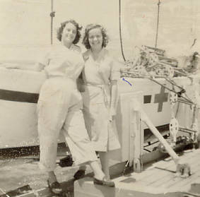 Anne McKenna Wick and a fellow nurse