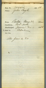 Tewksbury Almshouse Intake Record: Boyle, John