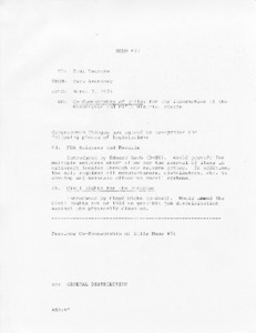 Memo #77, Co-Sponsorship of Bills: for the information of the Washington and Fifth District staffs