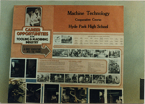 [Machine Technology Cooperative Course Hyde Park High School sign]