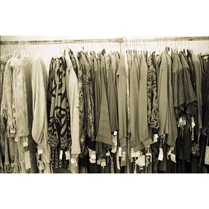 Clothing on a garment rack