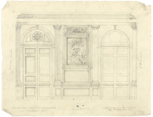 Dining room elevation, 3/4 inch scale, residence of E. H. G. Slater, "Hopedene", Newport, R.I., (1898) 1902-3.