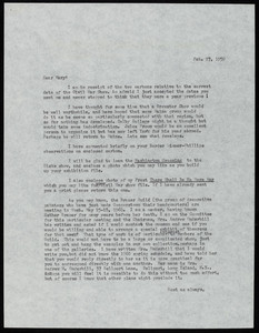 Letter from Nina Fletcher Little to Mary C. Black, curator of the Abby Aldrich Rockefeller Folk Art Collection