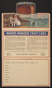 Ward's Paradise Fruit Cake, Ward Baking Company, New York, New York, undated