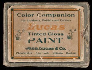 Color companion for architects, builders and painters, Lucas Tinted Gloss paint, John Lucas & Co., Philadelphia, Pennsylvania