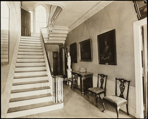 Staircase, front hall, Harrison Gray Otis House, Cambridge Street, Boston, Mass.