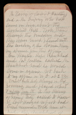 Thomas Lincoln Casey Notebook, November 1894-March 1895, 085, Mr. Carre of Carre & Hastings