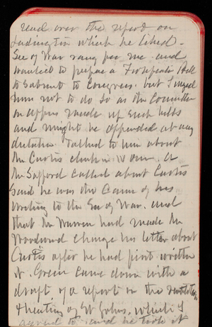Thomas Lincoln Casey Notebook, November 1889-January 1890, 87, read over the report on