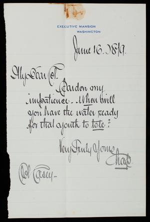 Chap to Thomas Lincoln Casey, June 16, 1879