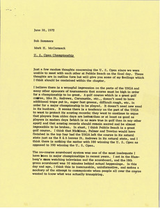 Memorandum from Mark H. McCormack to Bob Sommers
