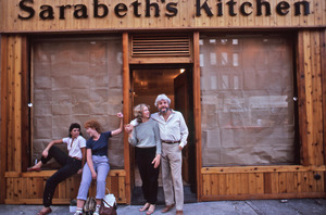 Sarabeth in front of her first retail store