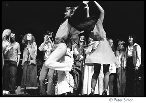 Fairfax Street Choir performing on last night of the Kohoutek Celebration of Consciousness: Lynnie Roth and Christopher Wear dancing