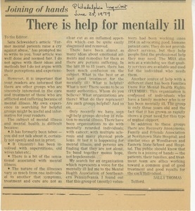There is help for the mentally ill