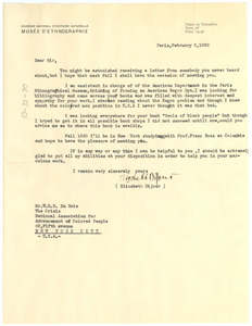 Letter from Elizabeth Dijour to W. E. B. Du Bois