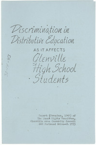 Discrimination in distributive education as it affects Glenville high school students
