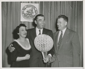 Ed Furgol with unidentified man and woman at ICD fundraiser