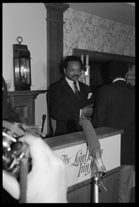 Jesse Jackson preparing to address the crowd