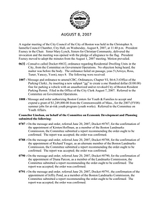 City Council meeting minutes