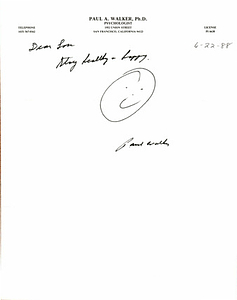 Correspondence from Paul Walker to Lou Sullivan (June 22, 1988)