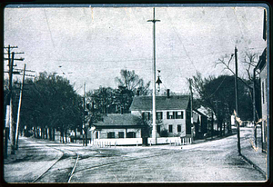 Lincoln Avenue (left) Chestnut Street (right) in East Saugus