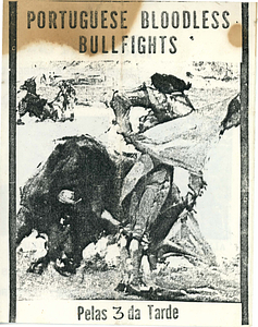 Portuguese Bloodless Bullfights pamphlet