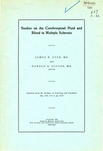 Studies on the cerebrospinal fluid and blood in multiple sclerosis