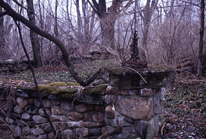 Southern wall around garden on east side of the Ford-Hopkins Mansion.