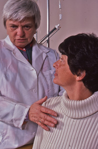 Delores Krieger with patient Enid Winslow
