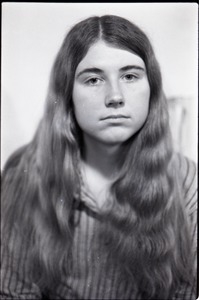 Half-length studio portrait of Irene White