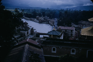 Rooftops over the Bagmati river